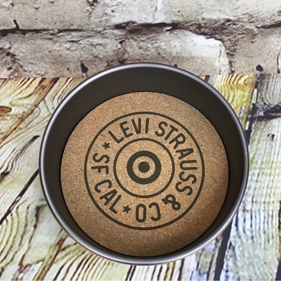 Levi's Strauss Co. Limited Edition Copper Finish Cork Lined Wine Bottle Coaster - Picture 2 of 9